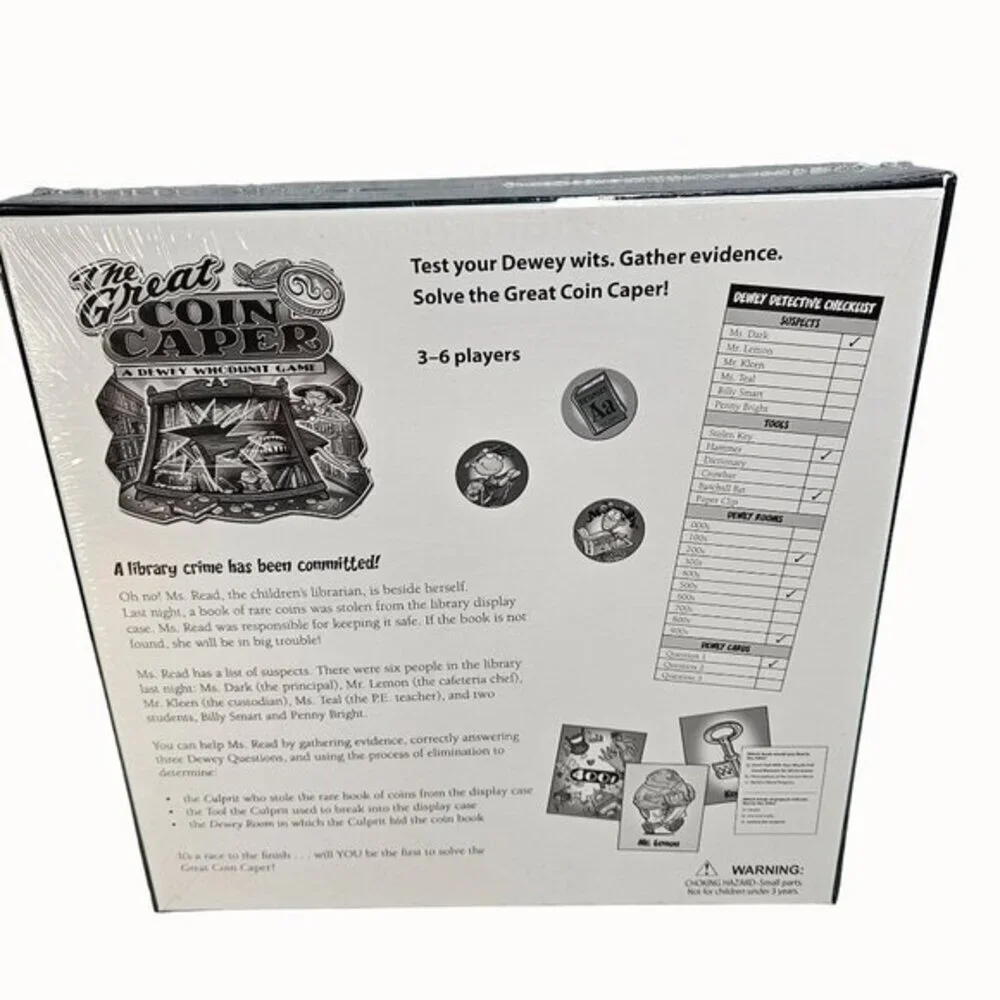 The Great Coin Caper A Dewey Whodunit Game‎ Family Game Night Play Detective New